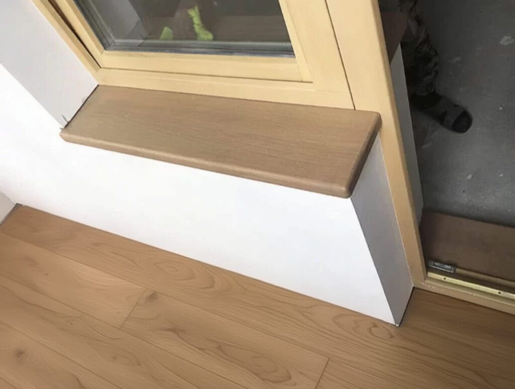 Подоконник из бука цельноламельный ручной работы, Санкт-Петербург