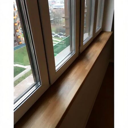 Подоконник из ясеня сращенный ручной работы, Санкт-Петербург — натуральная текстура, ровная поверхность